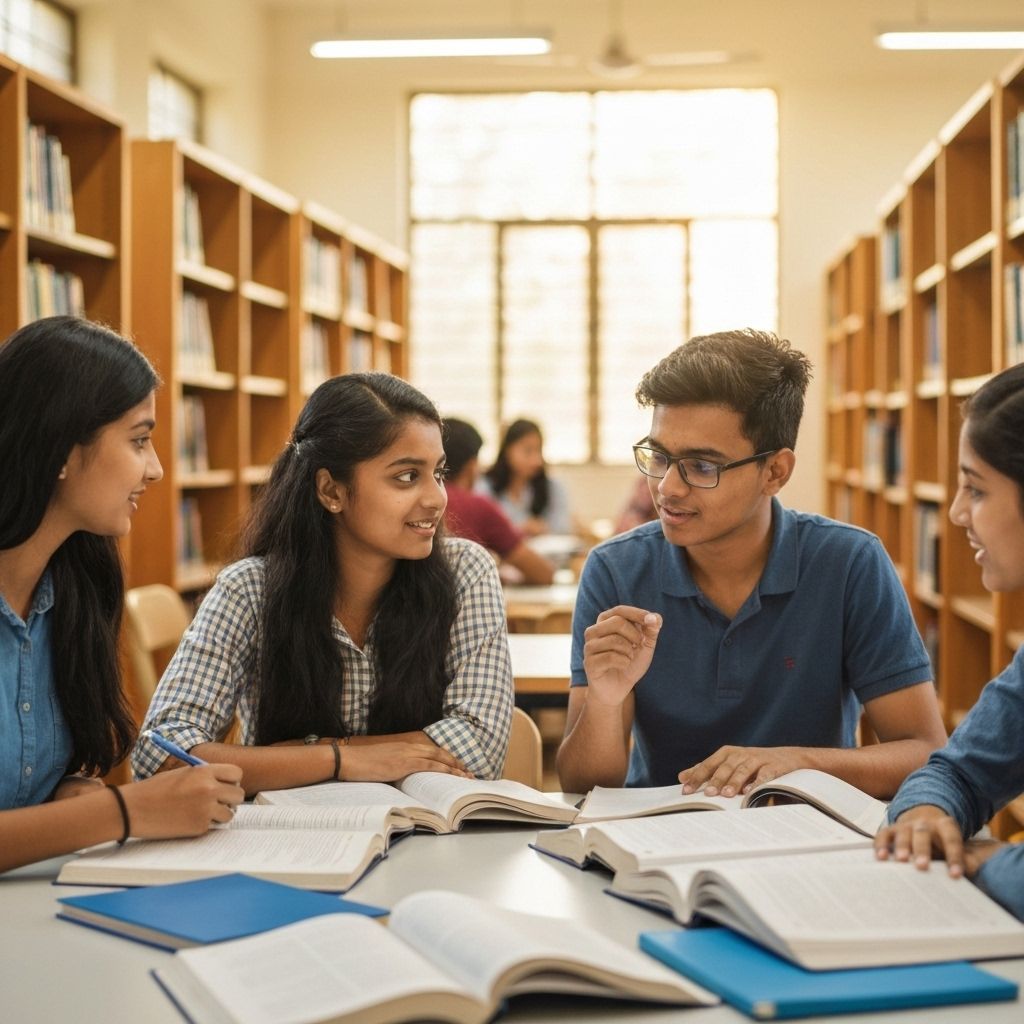 Students studying together